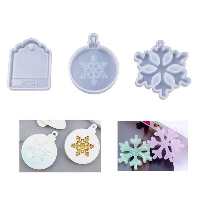 Khuôn móc khóa resin làm trang trí noel mini