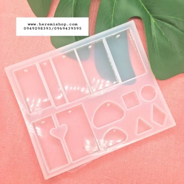 Khuôn silicone làm móc khóa resin và mặt dây chuyền resin mẫu 3