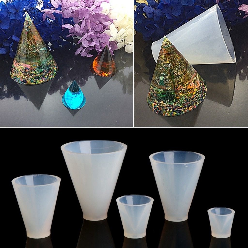 Khuôn resin hình chóp đáy tròn cao 6cm