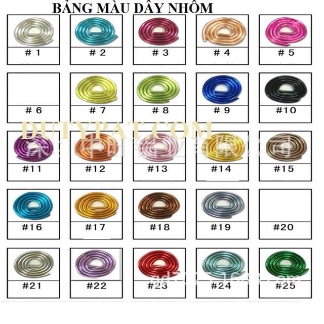 Cuộn 5m Dây nhôm nhiều màu làm handmade