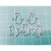 Khuôn móc khóa resin hình mèo đội vương miện màu bạc