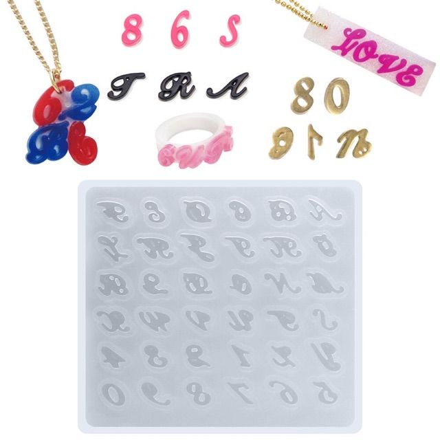 Khuôn resin chữ mini cách điệu
