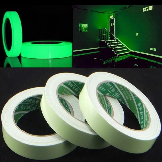 Băng Keo Dạ Quang Bảng 1 Cm Cuộn 3m