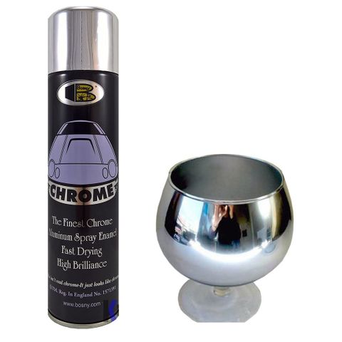  Sơn phun mạ bạc Chrome Bosny 220 ML 