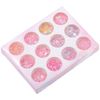 Set 12 hũ kim tuyến trang trí resin