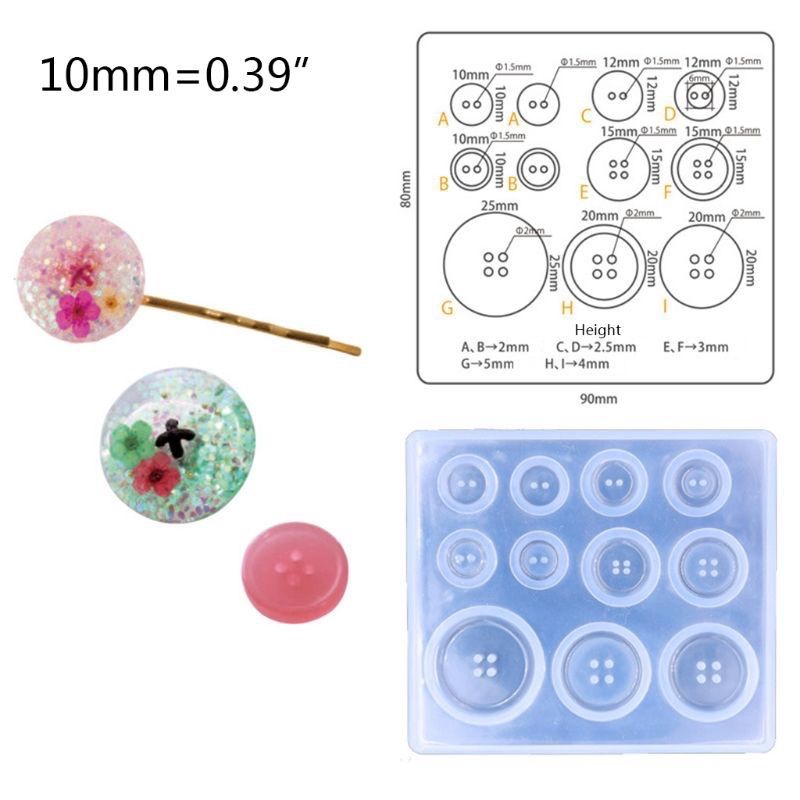 Khuôn silicone đúc nút áo resin