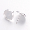 Bộ 5 đôi bông tai màu bạc trắng 925 khay tròn đổ resin