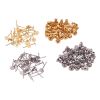 1 đôi bông tai bằng titan không gỉ màu vàng kim cho trang sức resin
