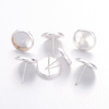 Bộ 5 đôi bông tai màu bạc trắng 925 khay tròn đổ resin
