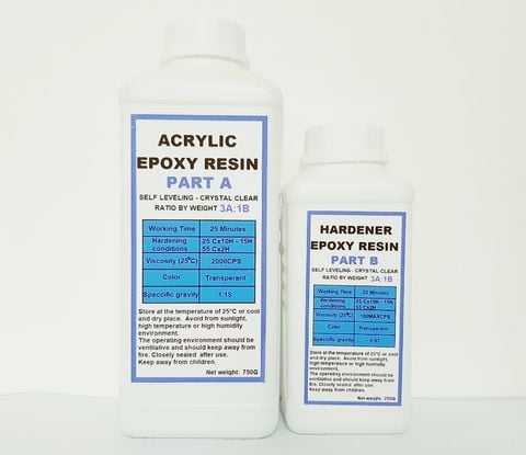  Acryic Epoxy Resin Trong suốt E68AB Loại 3 (1kg) 