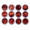 Set 12 hũ kim tuyến trang trí resin