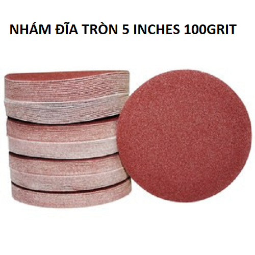 Nhám đĩa tròn 5 inches ( 125mm ) 100 Grit ( Taiwan )