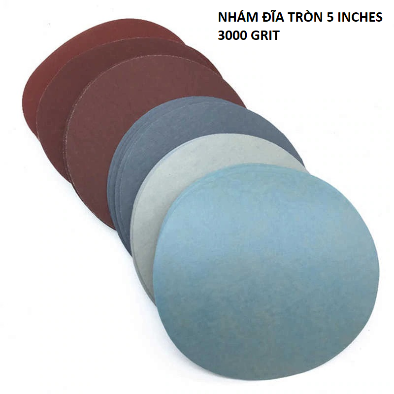 Nhám đĩa tròn 5 inches ( 125mm ) 3000 Grit ( Taiwan )