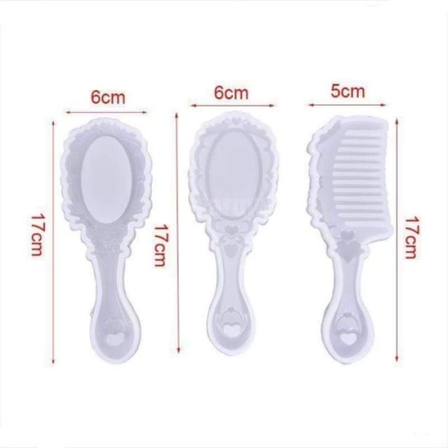 Khuôn Silicone đổ resin hình lược chải tóc