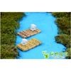 Mô hình bè gỗ mini trang trí tiểu cảnh