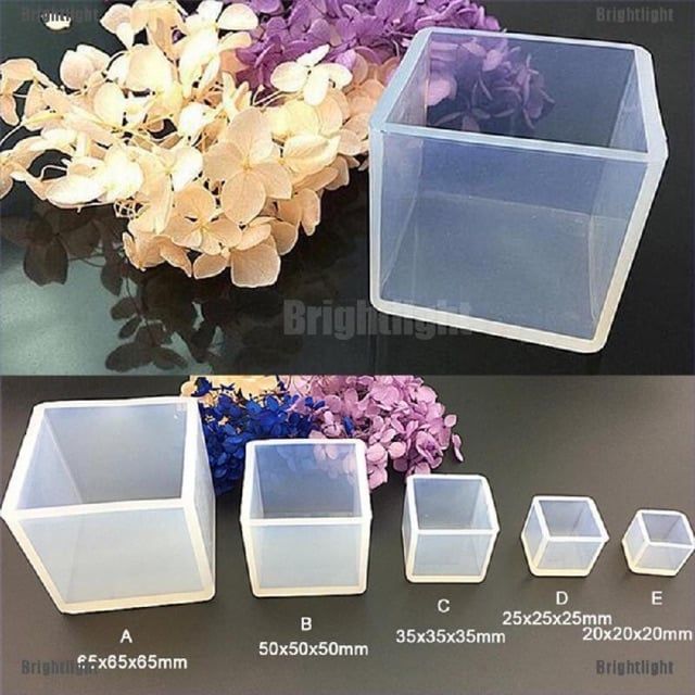 Khuôn silicone đúc resin khối vuông 5cm
