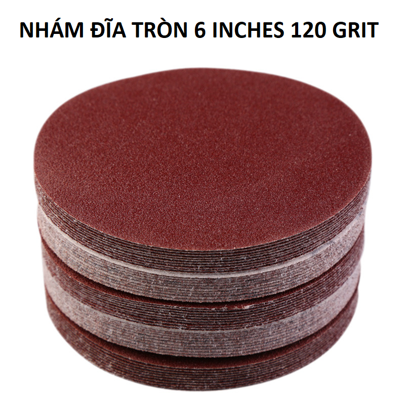 Nhám đĩa tròn 6 inches ( 150mm ) 120 Grit ( Taiwan )