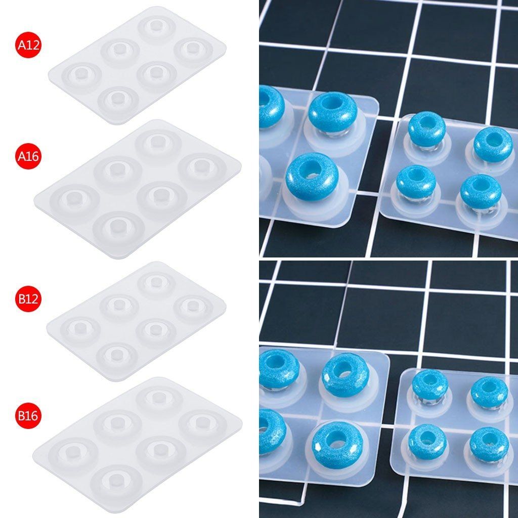 Khuôn Silicone đổ Resin hạt Charm đa giác