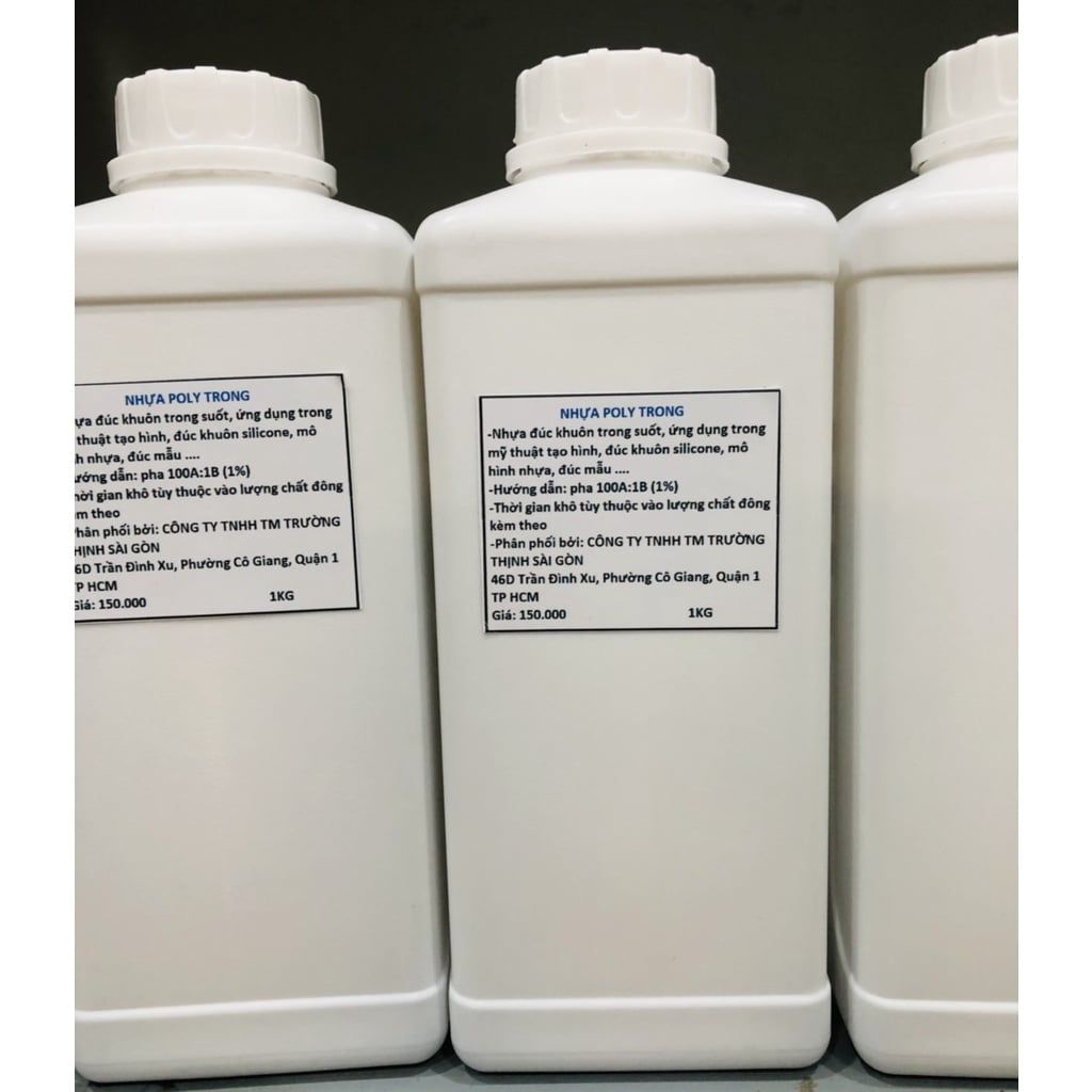 Nhựa poly trong loại cứng đúc khuôn hộp 1kg