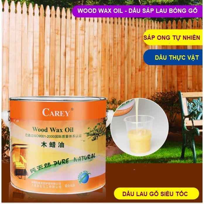 Dầu sáp lau bóng gỗ hoàn thiện Carey lon 250ml