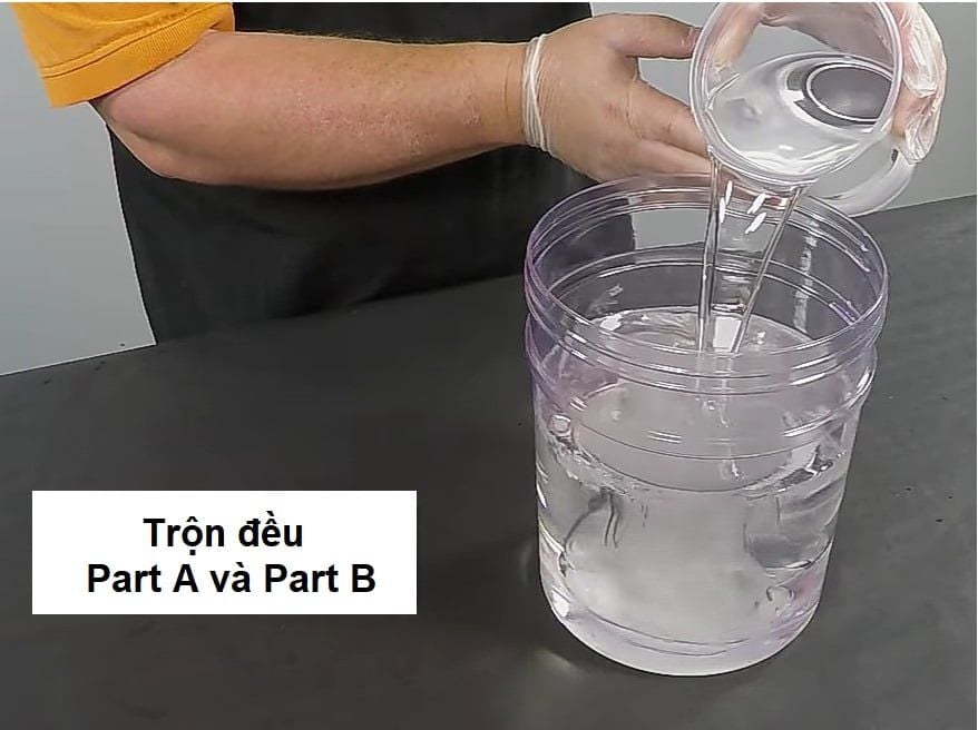 Hướng dẫn pha nhựa Epoxy Resin 3:1