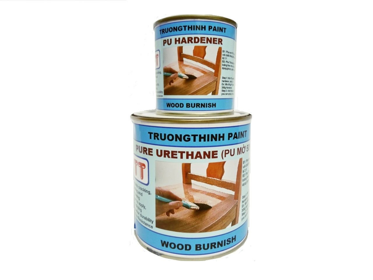 Sơn PU gỗ Mờ 50% (2 thành phần) 1,3KG