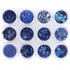 Set 12 hũ kim tuyến trang trí resin