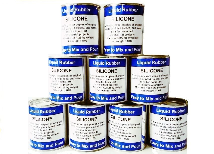 Nhựa Silicon trắng dùng làm khuôn (1Kg) loại mau khô