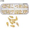 Khay 12 ngăn phụ kiện trang trí resin 3D hình sinh vật biển màu vàng kim