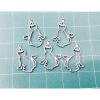 Khuôn móc khóa resin hình mèo đội vương miện màu bạc