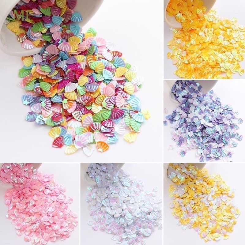 Hộp 30g Kim Tuyến sequins hình vỏ sò trang trí