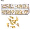 Khay 12 ngăn phụ kiện trang trí resin 3D hình sinh vật biển màu vàng kim