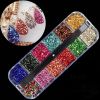 Khay 12 ngăn hạt vụn kim loại nhiều màu trang trí resin