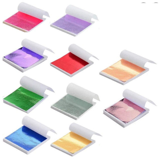 Xấp 100 lá dát vàng công nghiệp màu tự chọn