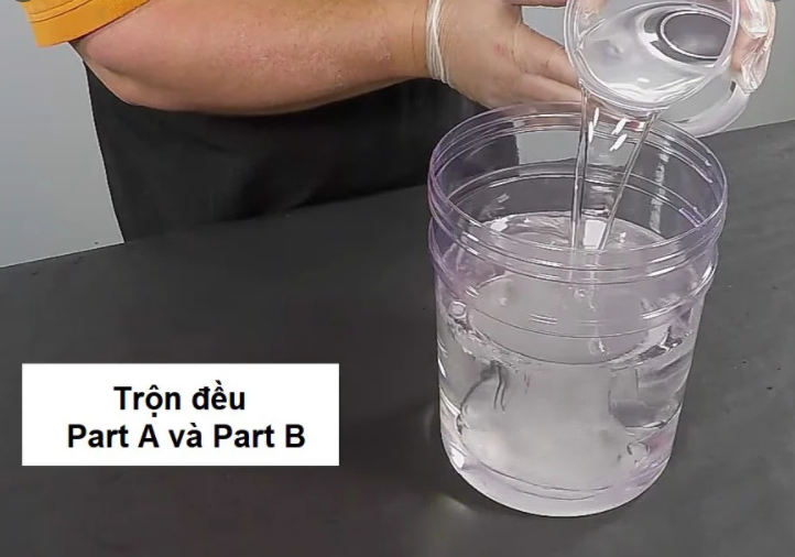 Hướng dẫn pha nhựa Epoxy Resin 2:1