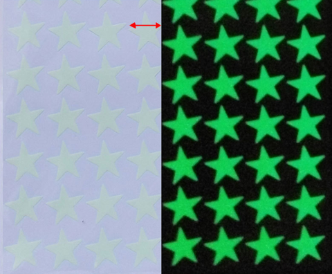  Sticker dạ quang dán tường hình ngôi sao 