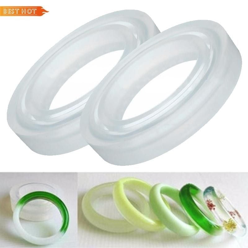 Khuôn silicone vòng tay bản tròn trơn