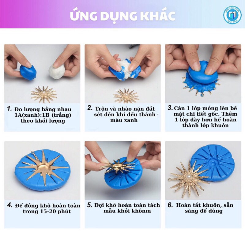 Silicone Đất Sét Làm Khuôn Màu Xanh Dương