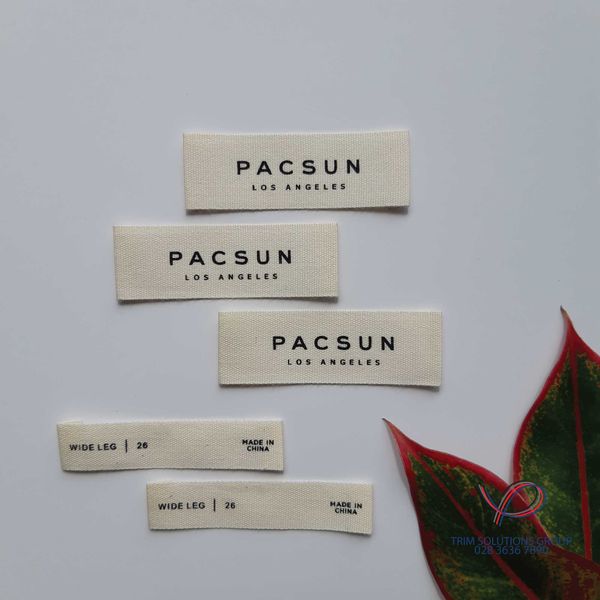 printed fabric label