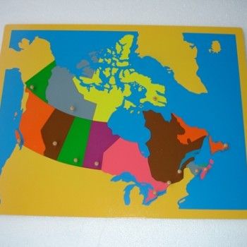 Bản đồ ghép hình Canada không có khung – Canada puzzle map without frame