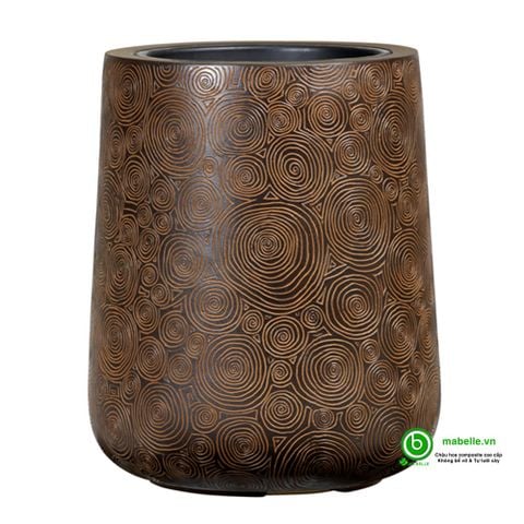 CHẬU COMPOSITE GIẢ ĐÁ ESTERAS - MAHENO ( MÀU RUSTY BROWN )