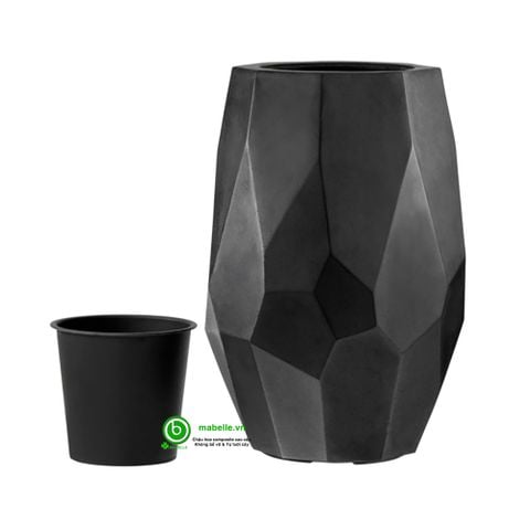CHẬU COMPOSITE GIẢ ĐÁ ESTERAS - THOLEN ( MÀU FACET BLACK )