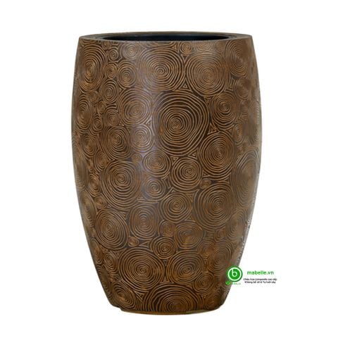 CHẬU COMPOSITE GIẢ ĐÁ ESTERAS - AKANUI ( MÀU RUSTY BROWN ) + TỰ DƯỠNG THÔNG MINH