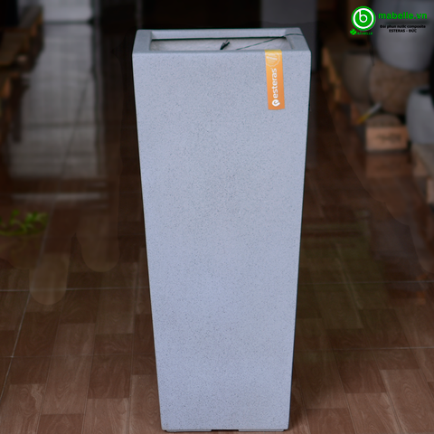 CHẬU COMPOSITE GIẢ ĐÁ ESTERAS - BEESEL ( MÀU SMARTLITE  GREY)