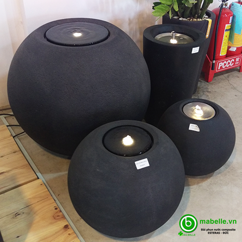 ĐÀI PHUN NƯỚC COMPOSITE ESTERAS - MECO   (NATURELITE BLACK STONE)