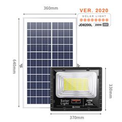 Đèn pha chiếu sáng JD Solar 200W