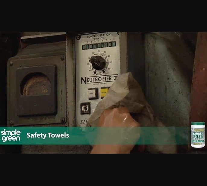 Hộp khăn giấy ướt lau dầu mỡ, cặn bẩn Simple Green Safety Towels