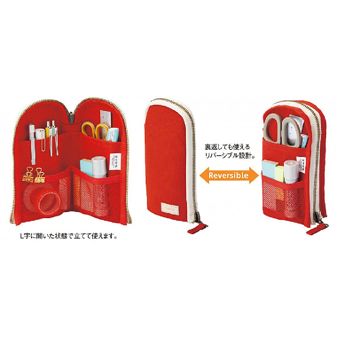 Hộp bút dạng đứng Lihit Lab Hinemo A7902 Dot Grid Stationery