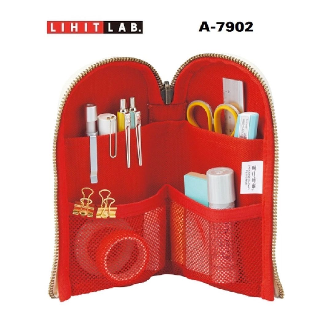 Hộp bút dạng đứng Lihit Lab Hinemo A7902 Dot Grid Stationery