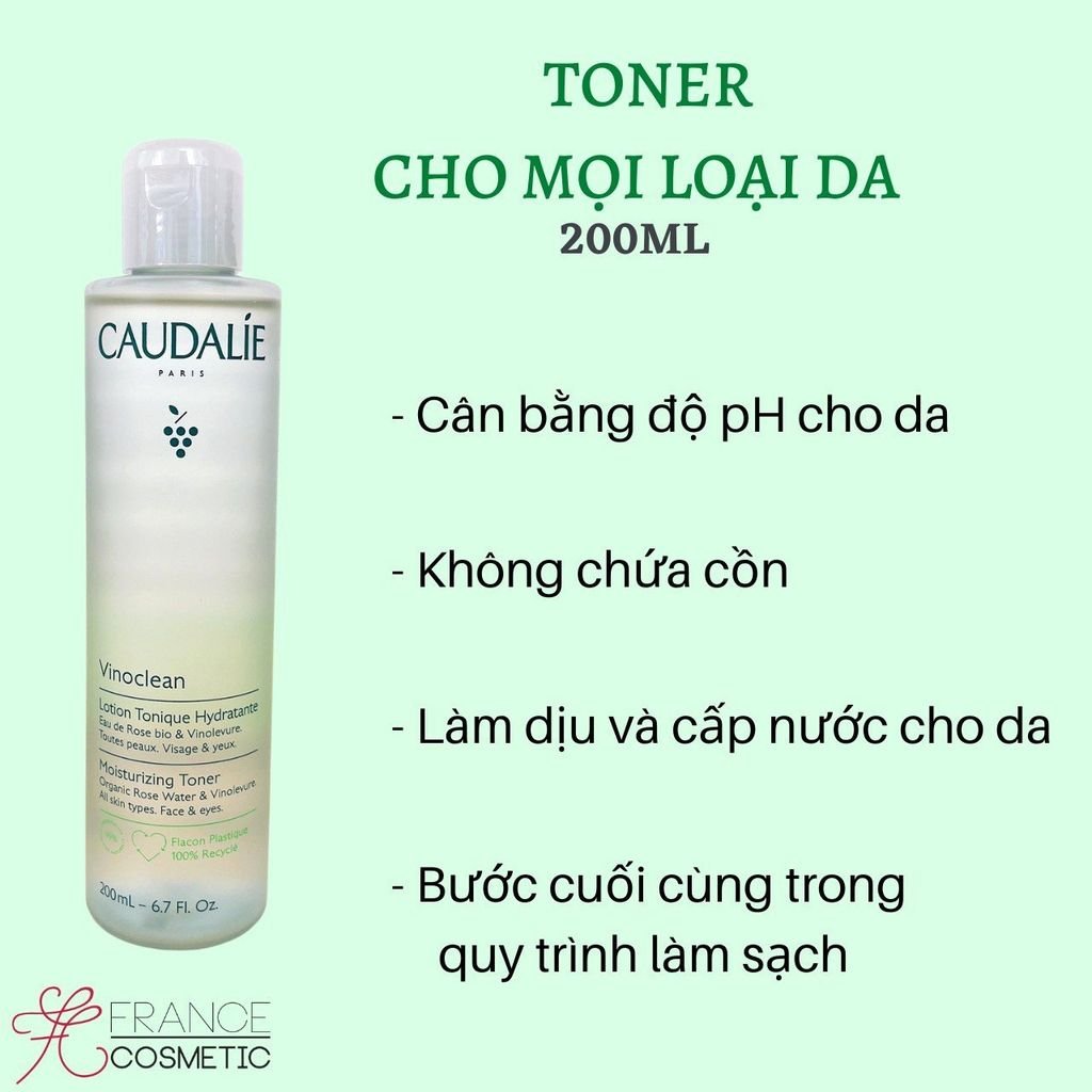 CAUDALIE TONER CẤP ẨM VINOCLEAN 200ML